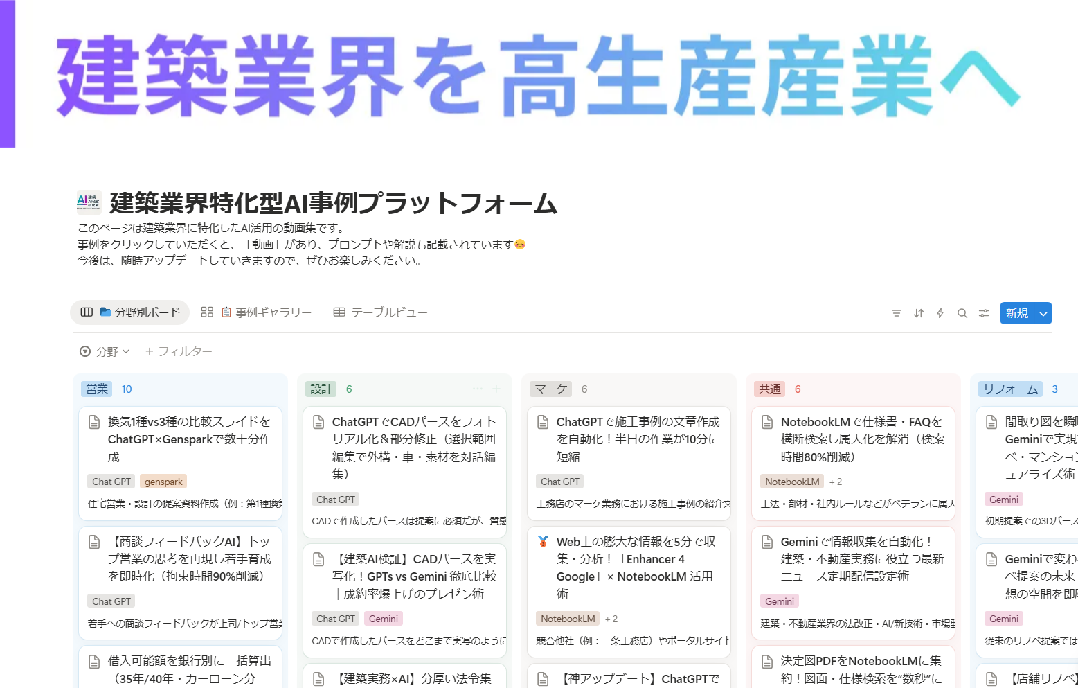 AI事例プラットフォーム